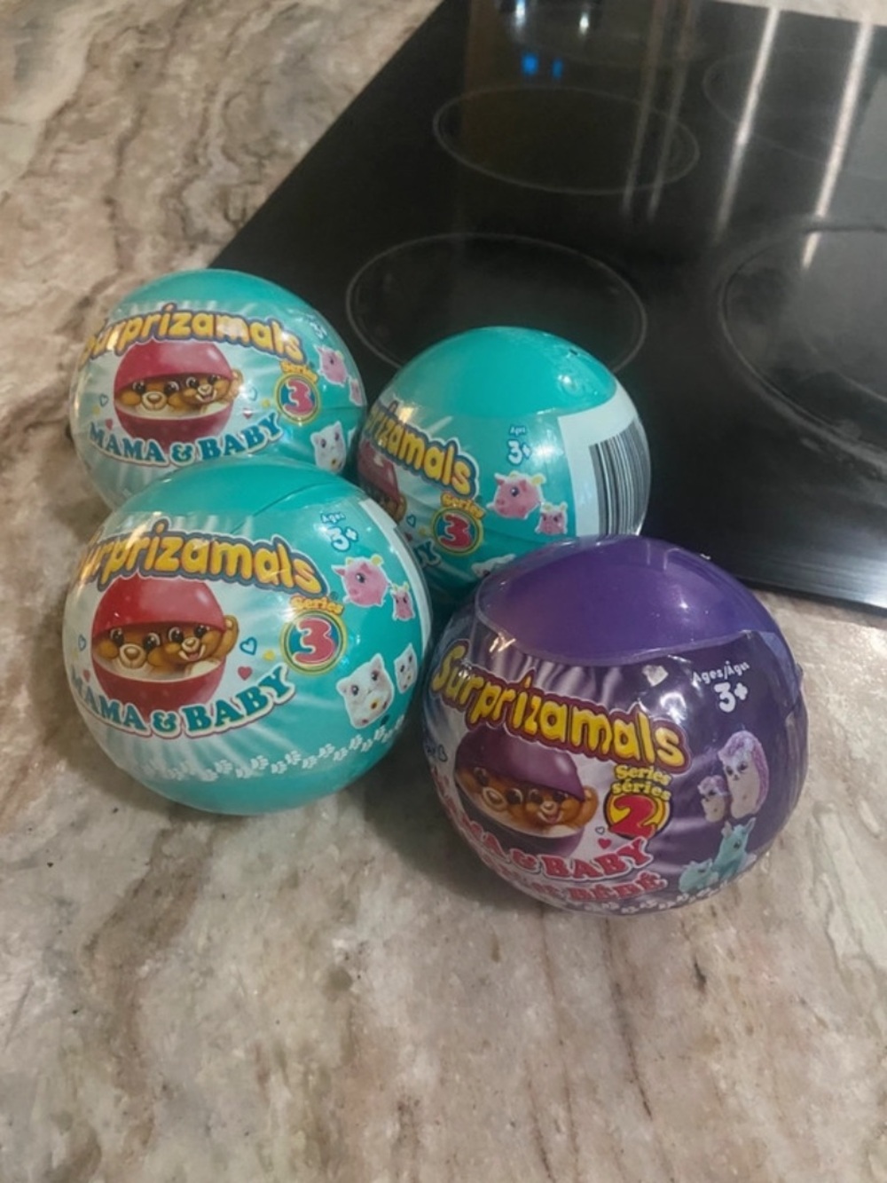 Mama & Baby Surprise Balls - Teal & Purple Collectible Pack